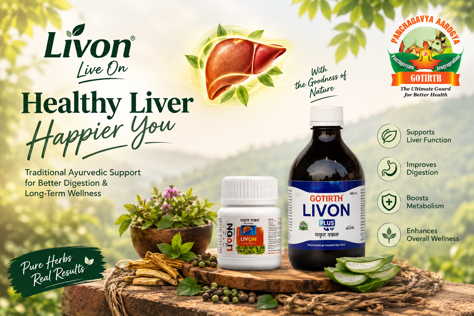 Gotirth Livon Ayurvedic liver tonic for liver health and digestive wellness