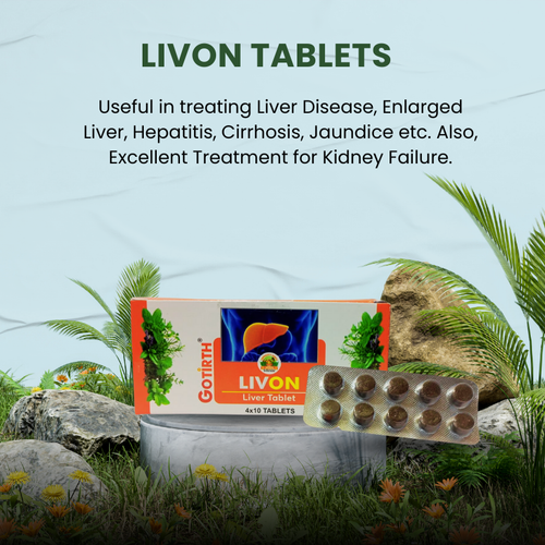 Ayurvedic Medicine for Liver Cleansing - Gotirth Livon Tablets 4*10 tablets