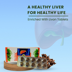 Ayurvedic Medicine for Liver Cleansing - Gotirth Livon Tablets 4*10 tablets