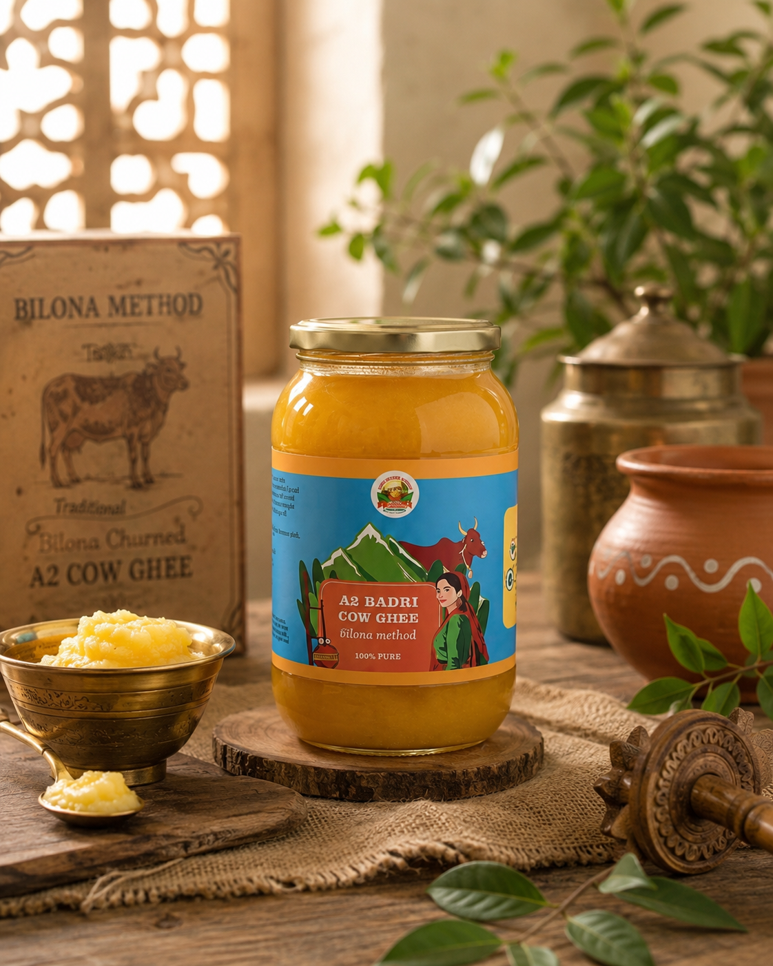 Gotirth Pure A2 Badri Cow Ghee – Authentic Himalayan Bilona Method (100% Cultured & Hand-Churned)